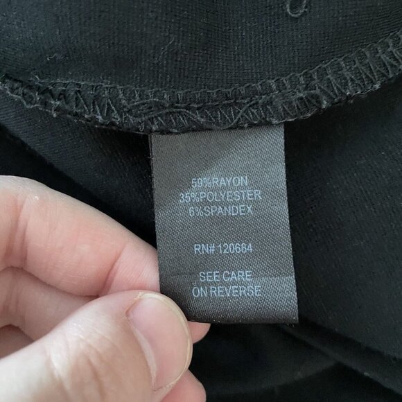 Torrid Women 2X Black Ponte Stretch Pull-On Envelope Back Midi Pencil Skirt - Picture 7 of 9